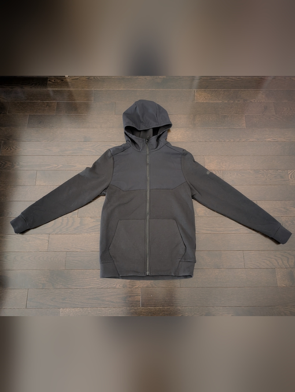 sz:S Men's Under Armour Unstoppable Knit Full Zip Hoodie, Black